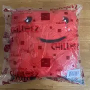 NETFLIX CHILLEEZ RED STUFFED PLUSH PILLOW 12X12 RARE NEW SEALED IN BAG
