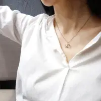 在飛比找momo購物網優惠-【mittag】leaf b necklace_葉子b項鍊(