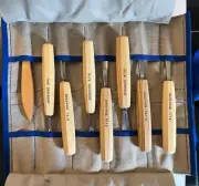 PFEIL RO 8 8 PEIECE FULL SIZE WOOD CARVING CHISEL SET IN ROLL NEW