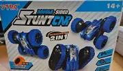 YTRC Remote Control Car 2.4GHz Double Sided Stunt Educational Toys for Kids Blue