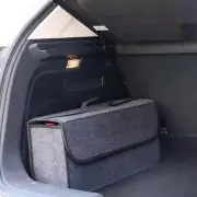 Gray Anti-slip Boot Storage Organizer, Car Trunk Felt Storage Box