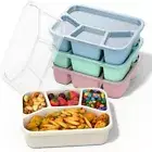 with Lids Kids Bento Box Reusable Meal Prep Containers Stackable Snack Boxes