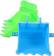 Kisangel 2pcs Excavator Digger Bucket Educational Construction Car Model Parts for Enhance Color Recognition Creativity Imagination Skills for Birthdays Parties