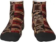 [JBYJBX] Bear Deer Fish Print Adult Socks Womens Mens Workout Thermal Cozy All-Season Gift Holiday Articles Use