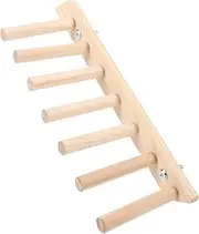 COLLBATH Bird Perch Stand for Parrots Durable Wooden Ladder Easy to Install Climbing Perch for Birdcage Reliable Chew for Parakeet Finch Macaw
