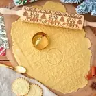 Christmas Style Pattern Engraved Roller Printing Rolling Pin Dough