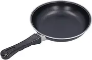 NonStick Mini Skillet Induction Cooker Gas Stove Cookware Stainless Steel Black (20CM)