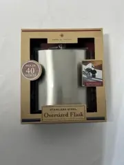 American Vintage Oversized Stainless Steel Flask 40 oz Liquor Bar Pub Booze 2016