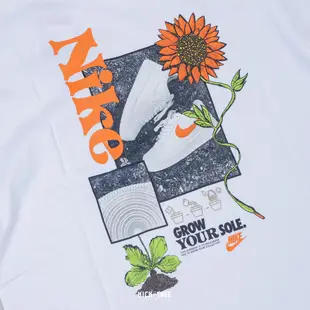 NIKE NSW TEE 白色 黑色 向日葵 AF1 花卉 土壤 種子 標語 短T 男款【DQ1034-100】KS