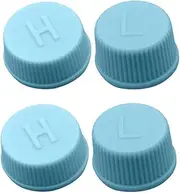 4Pcs Blue Replacement Valve Caps for Car Air Conditioning, Leakproof R134a AC System Charging Port Caps (High and Low Pressure) Valves, Low Pressure ac Cap, Low Pressure ac Cap, ac Caps for Cars