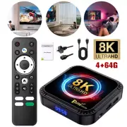 Android 13.0 Smart TV Box 8K HD WIFI BT5.0 4+64GB Quad Core Media Player TV Box