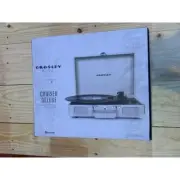 Crosley Cruiser Deluxe Stereo Turntable - White Sand - CR8005D-WS