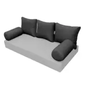 |COVER ONLY| STYLE 3 Full Bolster Pillow Daybed Porch Swing Knife Edge AD003