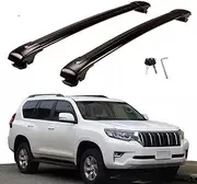 TINIANHHCT Upgraded Cross Bars Roof Rack Lockable Compatible with Toyota Land Cruiser Prado J150 2010-2022 Aluminum Crossbars Cargo Carrier（Black）