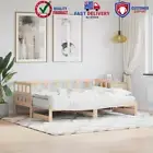 Daybed with Trundle Single Size Pine Wood White Natural