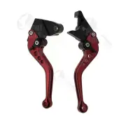 Red CNC Shorty Brake Clutch Levers For Kawasaki Ninja ZX 6R 00-04 Control Hand