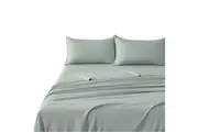 Cleverpolly Washed Microfibre Sheet Set (Sage King Single) Sheets