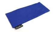 Chamois Spring Top Squeeze Eyeglass Case/Chamois Cleaning Material C-347 Blue