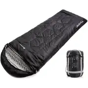 METEOR 220x30cm Rectangular Sleeping with Hood, Adult Sleeping Bag All Season,-10 to +9 Degrees