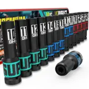 14-Piece 1/2" Drive Impact Socket Set, 10-24mm Thicker Deep Sockets with Heav...