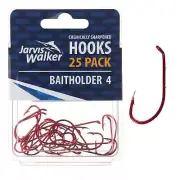 Jarvis Walker Baitholder Red Chem Hook 25Pk Sz4 44374