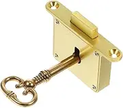 1 Set Locker Door Lock Drawer Lock Desk Lock Cupboard Lock Gym Lock Red Wooden Case Locks Cabinet Locks with Keys Antique Wardrobe Lock Old Lock Replacement Car Retro Cabinet Brass