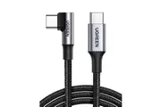 UGREEN 2m USB C 2.0 to USB Type C Cable Right Angle 90 Degree 100W 5A Fast Charging Data Sync - Black/Grey