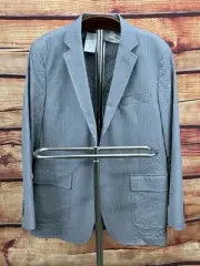 Todd Snyder New York Light Gray Blazer With Blue Pin Stripes Size 42R