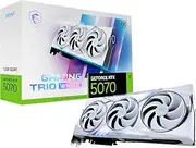 MSI GeForce RTX 5070 12G Gaming Trio OC White Graphics Card - RTX 5070 GPU, 12GB GDDR7 (28Gbps/192-bit), PCIe 5.0 - TRI FROZR 4 (3 x STORMFORCE Fan) - RGB - HDMI 2.1b, DisplayPort 2.1b