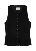 Magda Butrym Silk Waistcoat - Black - 40 (UK12 / M) 40 (UK12 / M)