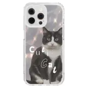 For iPhone 16 15 14 13 12 Pro Max Plus Shockproof Tuxedo Cat Case Cover