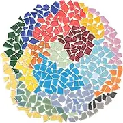 800 Pieces Mixed Shapes Mosaic Tiles for Crafts Bulk Ceramic Glass Mosaic Pieces Colorful Stained Glass Kits for Adults DIY Making Supplies Art Projects, Mixed Colors, 0.5 x 2 cm, 1 kg