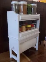 Spice Rack Paper Towel Holder White Or Black