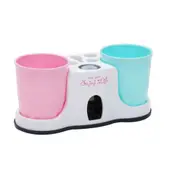2Pcs Toothbrush Holders Automatic Toothpaste Dispenser With 2 Gargle Cups For Bathroom 899