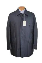 NEW 4650,00 $ BRIONI Blue Top Coat Over Jacket Size Us XL Eu 54 (GB7)