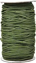 Mandala Crafts 2mm Olive Green Elastic Cord for Jewelry Making - 76 Yds Stretchy Cord Round Elastic Strings for Bracelets Making String - Stretchy String for Crafts Beading