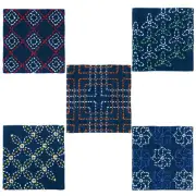 NEW Olympus Navy Japan Embroidery SASHIKO KIT COASTER with tread & needle