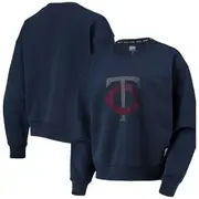 Women's DKNY Sport Navy Minnesota Twins Carrie Pullover Sweatshirt