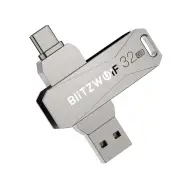 BlitzWolf BW-UPC2 2 in 1 Type-C USB3.0 Flash Drive Ultra-fast Transmission 360° Rotation Zinc Alloy 32GB 64GB 128GB 256G