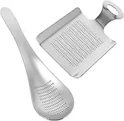 Cabilock 2Pcs Garlic Crusher Manual Vegetable Ginger Grinding Tool for Food Easy to Clean Design for Mashing Fruits Veggies Kitchen Gadget
