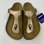 Birkenstock New w/ Box Gizeh Copper Birko Flor Narrow Width - Select Size