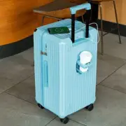 Smart Hard-Shell Luggage with USB Charging Port & Cup Holder - 20"Spinner Suitca