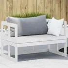 vidaXL Garden Sofa Bench Extendable White Solid Wood Pine 2BB
