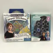 Lot of 2 Disney Frozen Items: Paint Your Own Suncatchers & Dazzle Jewel Stickers