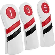 Yardwe Versatile Golf Club Covers 3-in-1 Driver Putter Bat Protectors Fake Leather