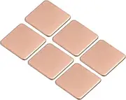 sourcing map Heatsink Copper Pad Shim 15mm x 15mm x 1mm Thermal Conductive Heat Sink for Electronic Chip Cooling Pack of 6