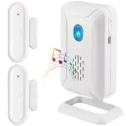 Door Chime Wireless Door Open Sensor Window Alarm 918 FT 36 Melodies w/ 2Sensors