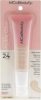 MCoBeauty Miracle Hydra Glow Oil-Free Foundation - Light Beige For Women 1.01 oz Foundation
