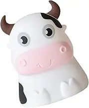 STOBAZA 1pc Silicone Night Light Nursery Nightlight Teenage Girl Creative Lamp Decor Bedroom Light Bathroom Night Light Farm Animal Night Light Cow Light Abs Touch Light Sleep with