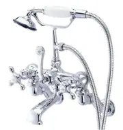 Elements Of Design DT4581AX Triple Handle Wall Mounted Clawfoot - Chrome